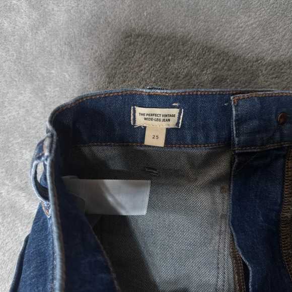 Madewell Jeans Women 25 Denim The Perfect Vintage Wide Leg Patch Pockets Trouser - Picture 6 of 14